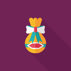 Gift flat icon with long shadow,eps10