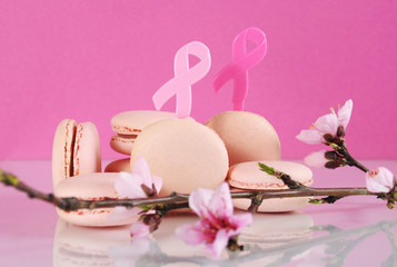 Pink macarons for Pink Ribbon October charity