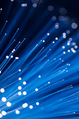 Blue Fiber Optic Strands