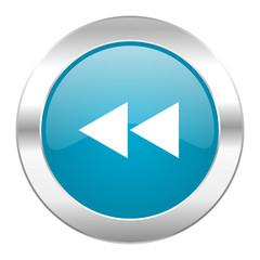 rewind internet blue icon