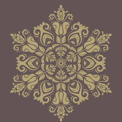Orient vector ornamental round lace