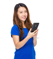 Fototapeta premium Asian woman use of mobile phone
