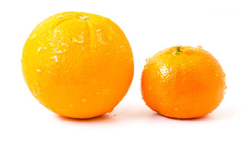 Orange on white