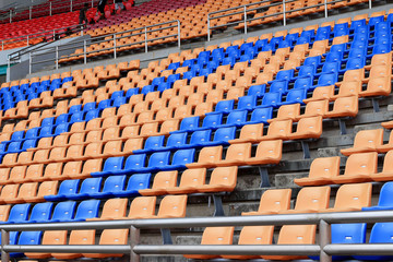 Fototapeta premium Stadium seats for sport football