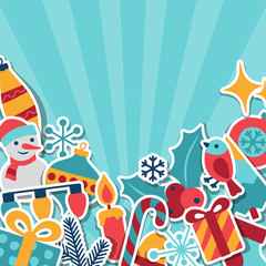 Merry Christmas and Happy New Year invitation card.