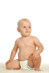 baby crawling in nappy