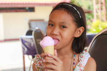 Girl eating Ice Cream