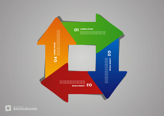 Vector arrow business concepts with infographic
