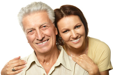 Happy father and daughter