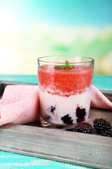 Watermelon cocktail in glass