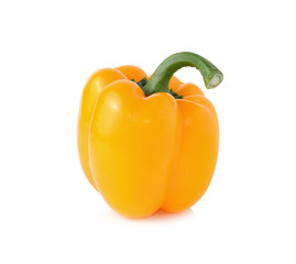 sweet yellow pepper isolated on white background