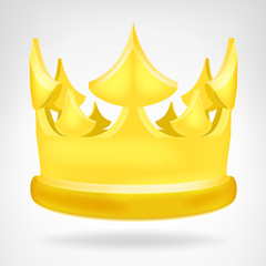 golden crown object isolated