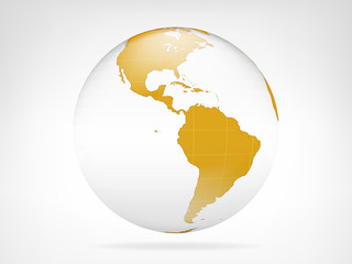 America golden planet backdrop view