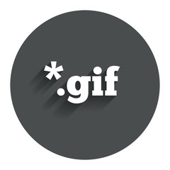 File GIF sign icon. Download image file.