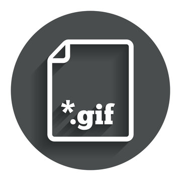 File GIF sign icon. Download image file.
