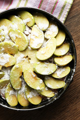 Homemade apple pie, close-up