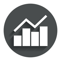 Graph chart sign icon. Diagram symbol.