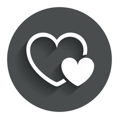 Hearts sign icon. Love symbol.