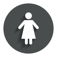 Female sign icon. Woman human symbol.
