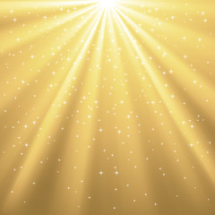 Golden Rays of Light and Stars © Giraphics