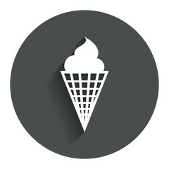 Ice Cream sign icon. Sweet symbol.