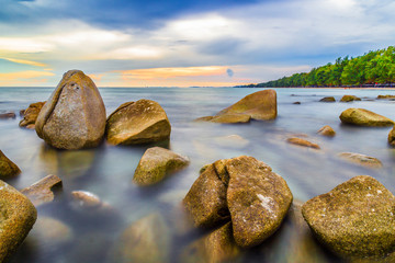 Lanhinkaow Rayong Thailand.It is most famous beach on thailand.