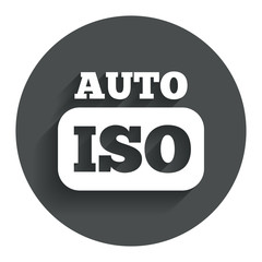 ISO Auto photo camera sign icon. Settings symbol