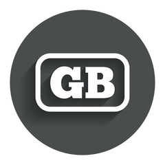 British language sign icon. GB translation.