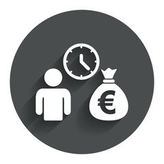 Bank loans sign icon. Get money fast symbol.