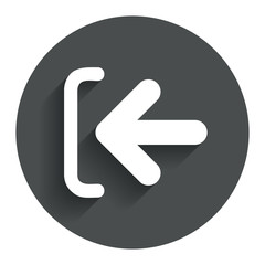 Login sign icon. Sign in symbol. Arrow.