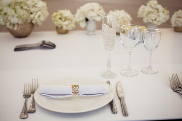 Table setting for celebration