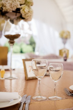 Table setting for celebration