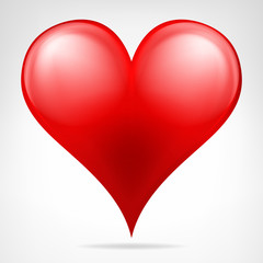 modern red heart icon isolated vector