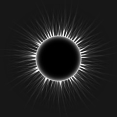 Annular eclipse moon passes the sun vector