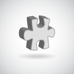vector glossy puzzle web icon design element grey