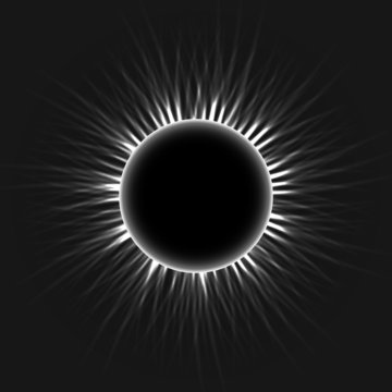 Annular eclipse moon passes the sun vector