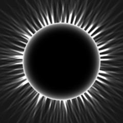 Annular eclipse moon passes the sun vector