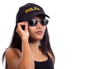 Attractive police woman