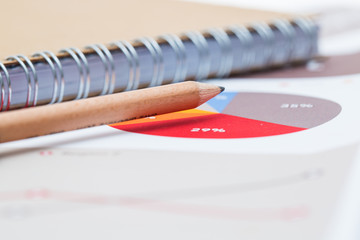 Showing business and financial report. Accounting