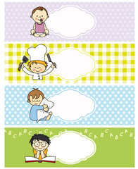 boy stickers. space for text