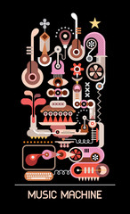 Music Machine vector illustration