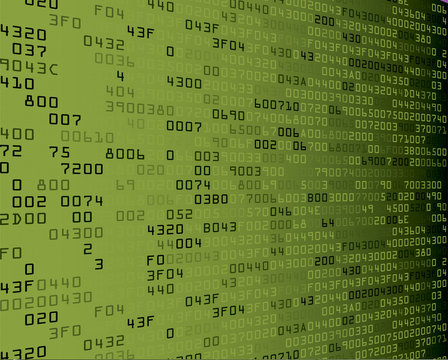 Green security background with HEX-code