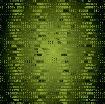 Green security background with HEX-code