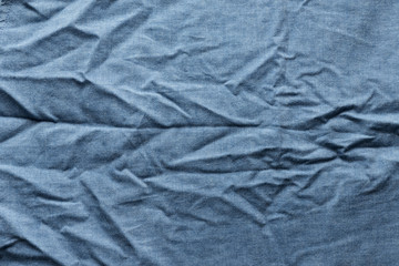 Blue fabric wrinkle