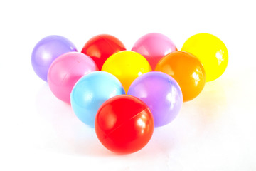 Many colour plastic balls