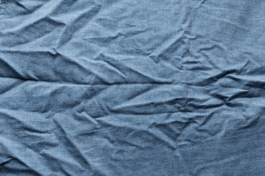 Blue Fabric Wrinkle