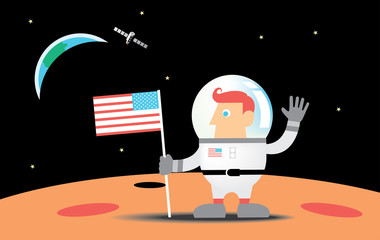 Astronaut on the moon