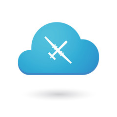 Cloud icon with a drone