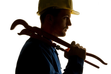 Handwerker mit Werkzeug