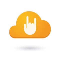 Cloud icon with a hand
